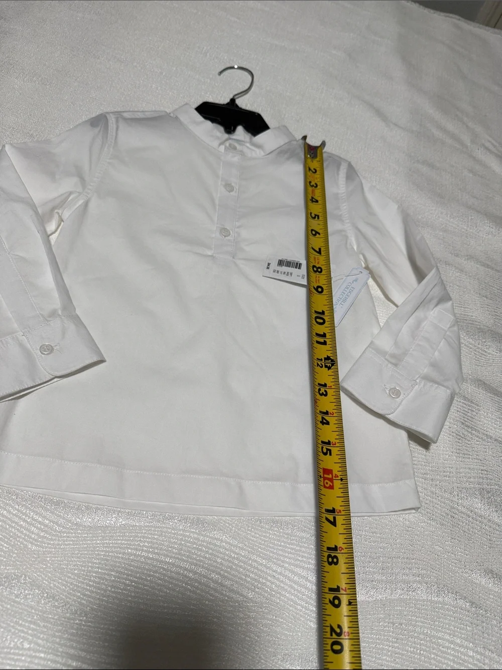 Edgehill Collection White Henley Top with Light Blue Gingham Shorts .kids size 6